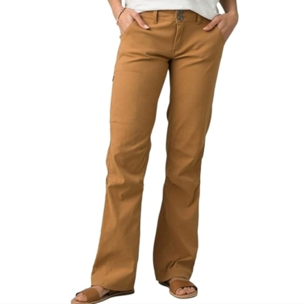 PRANA Halle Straight Hiking Pants Short Inseam Tan Womens New With Tags size 6